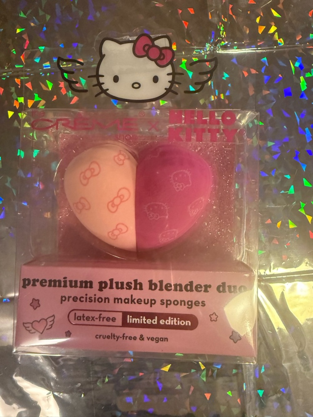 Hello Kitty Heart Makeup Sponge Duo - Pink & Light Pink